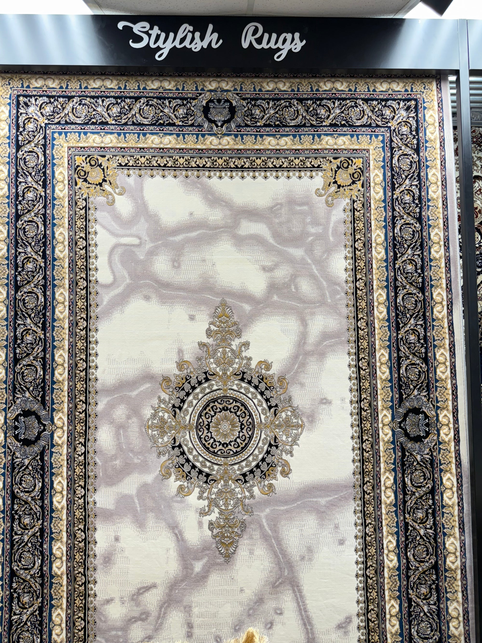 Modern Persian Carpet with Cream Background | Stylish Rugs & Carpets