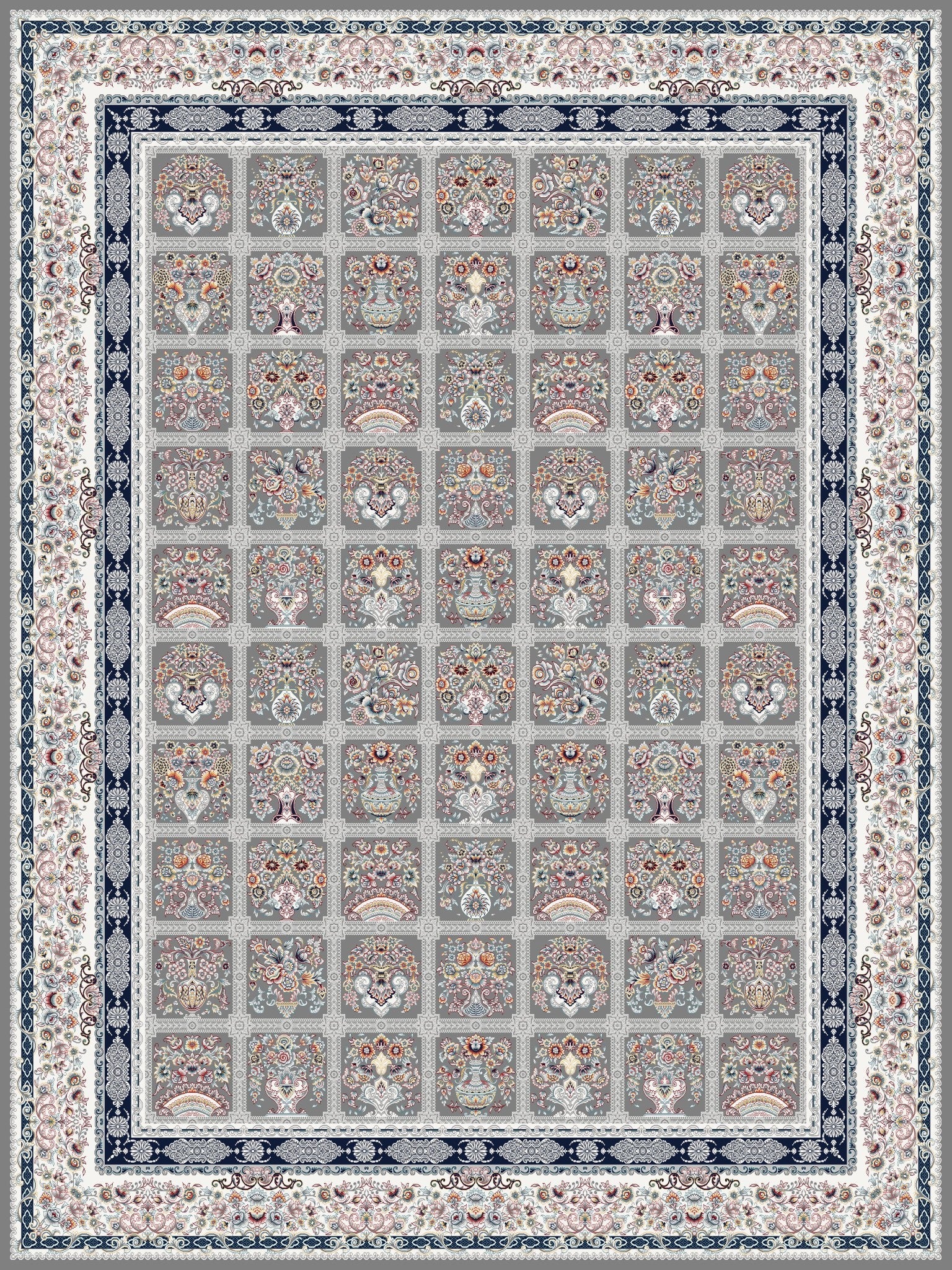 2026 Classic Patchwork Gray Rug 1200 Reeds | Stylish Rugs & Carpets
