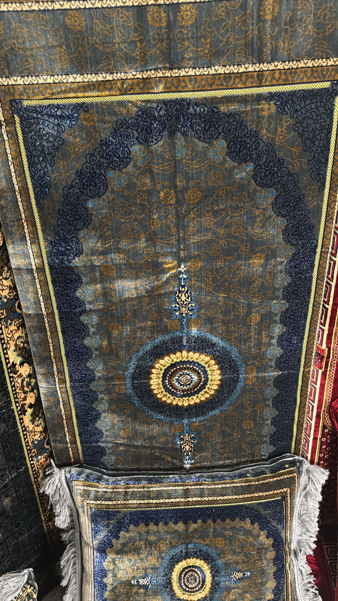 Silver Blue Afghan Toshak Cover