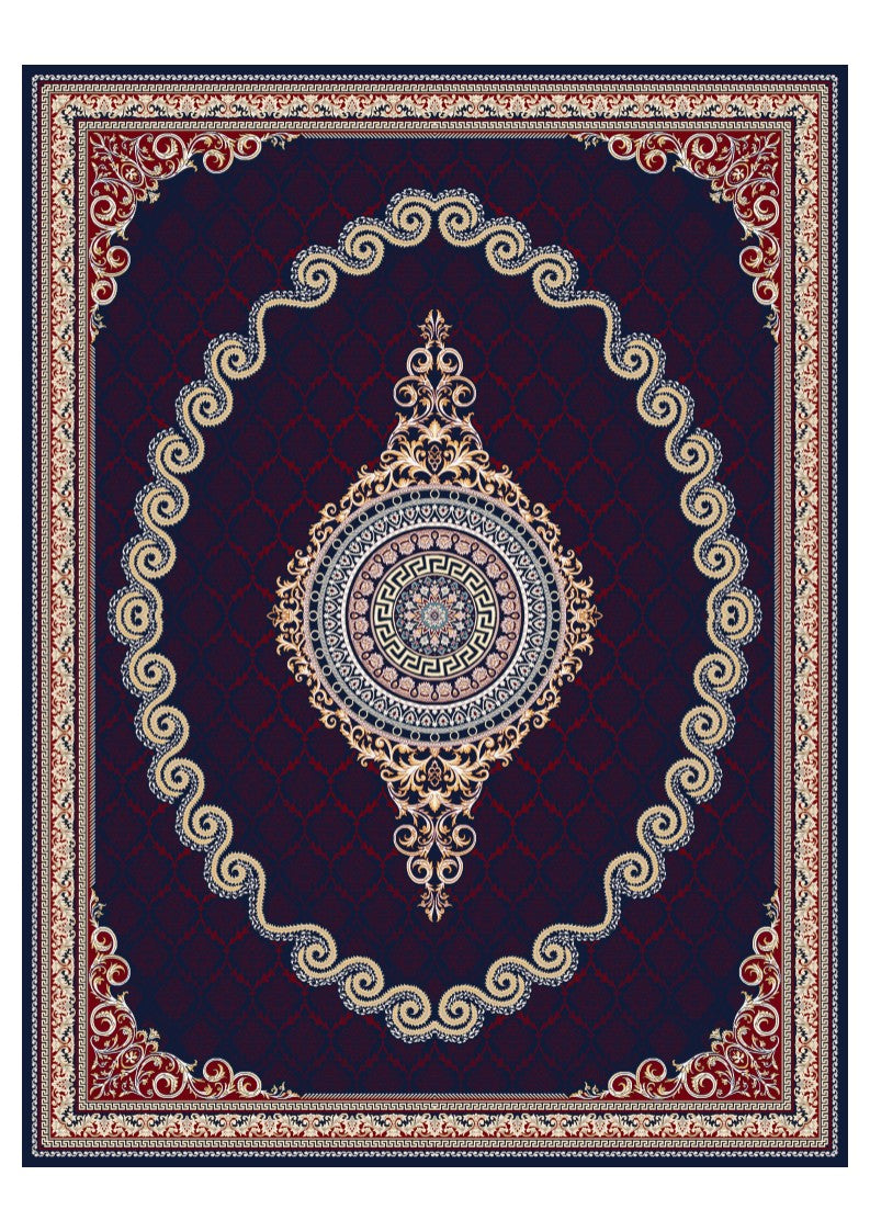 Burgundy and Gold Scroll Medallion Persian Rug 1200 Reeds | Stylish Rugs & Carpets