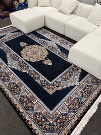 2026 Navy Luxury Traditional Rug 1200 Reeds | Stylish Rugs & Carpets