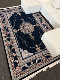 2026 Navy Luxury Traditional Persian Medallion Rug