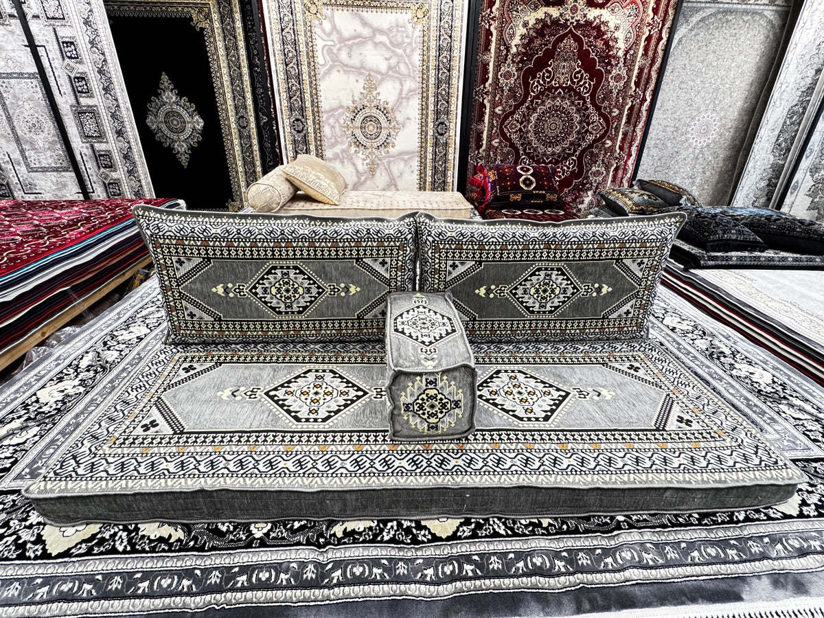 New Gary Luxurious Majlis – 4-Piece Traditional Arabic Floor Sofa Set for Living Room & Lounge