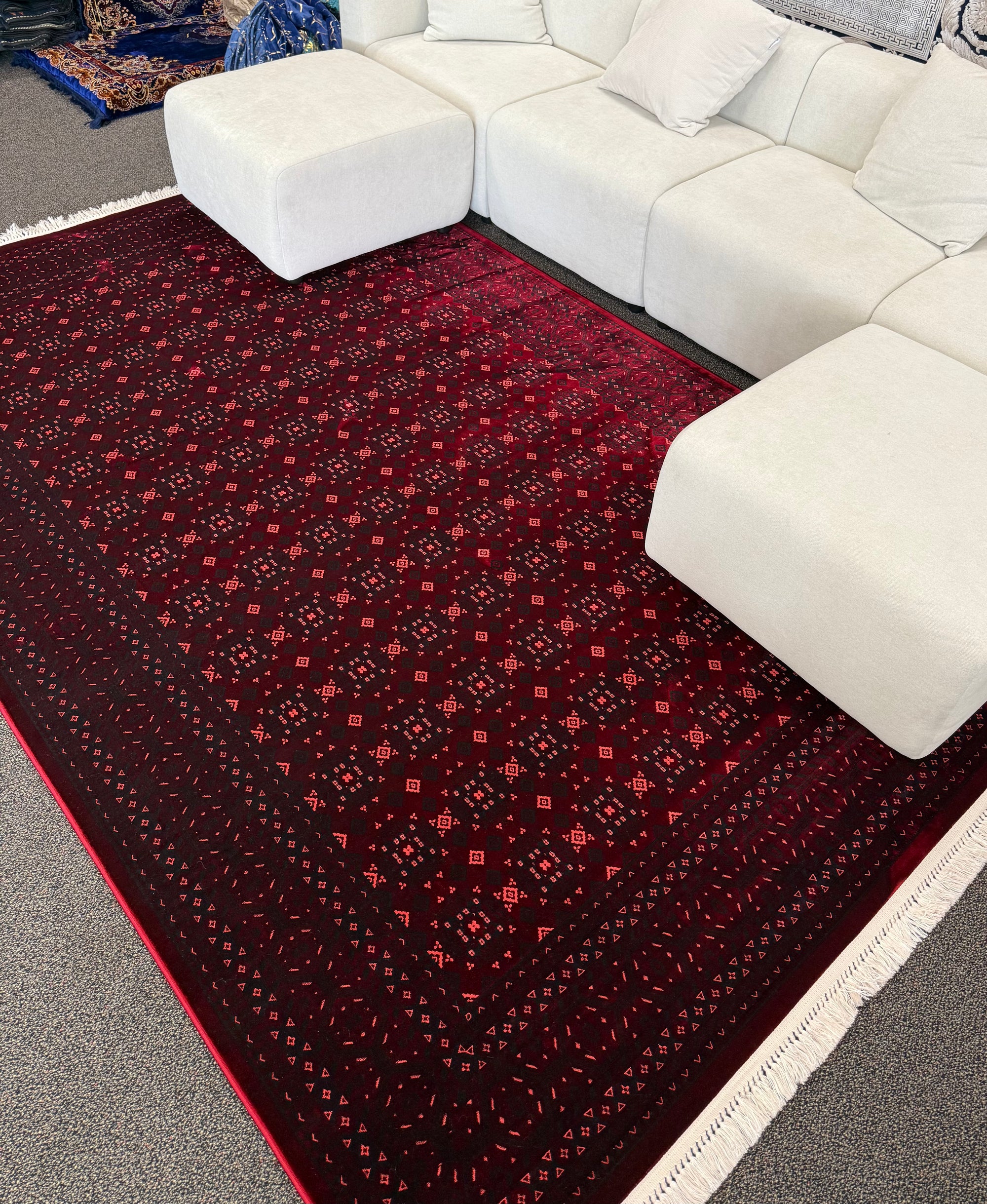 2026 Red Tribal Luxury Traditional Rug 1200 Reeds | Stylish Rugs & Carpets