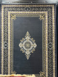 Darbar Persian Carpet Dark Gray and Gold Background | Stylish Rugs & Carpets