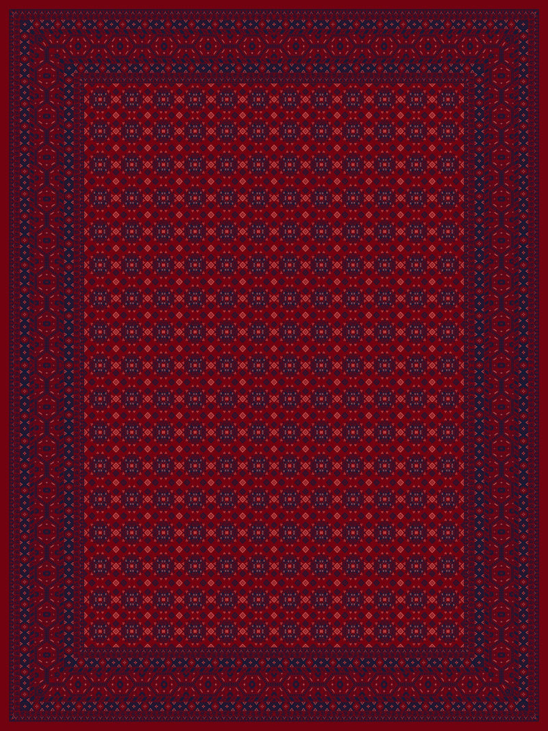 2026 Red Tribal Luxury Traditional Rug 1200 Reeds | Stylish Rugs & Carpets