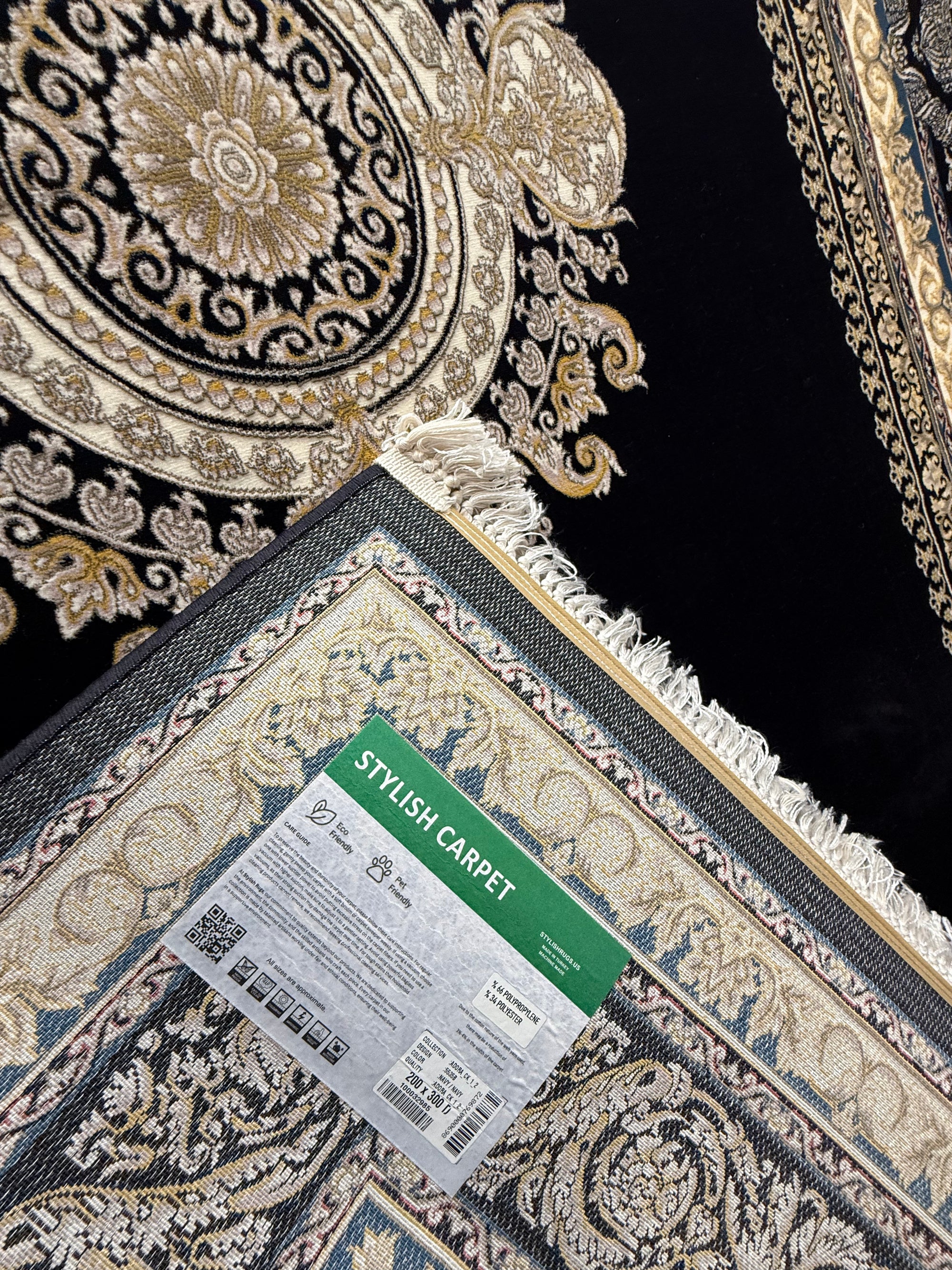 Persian Carpet with Navy Background