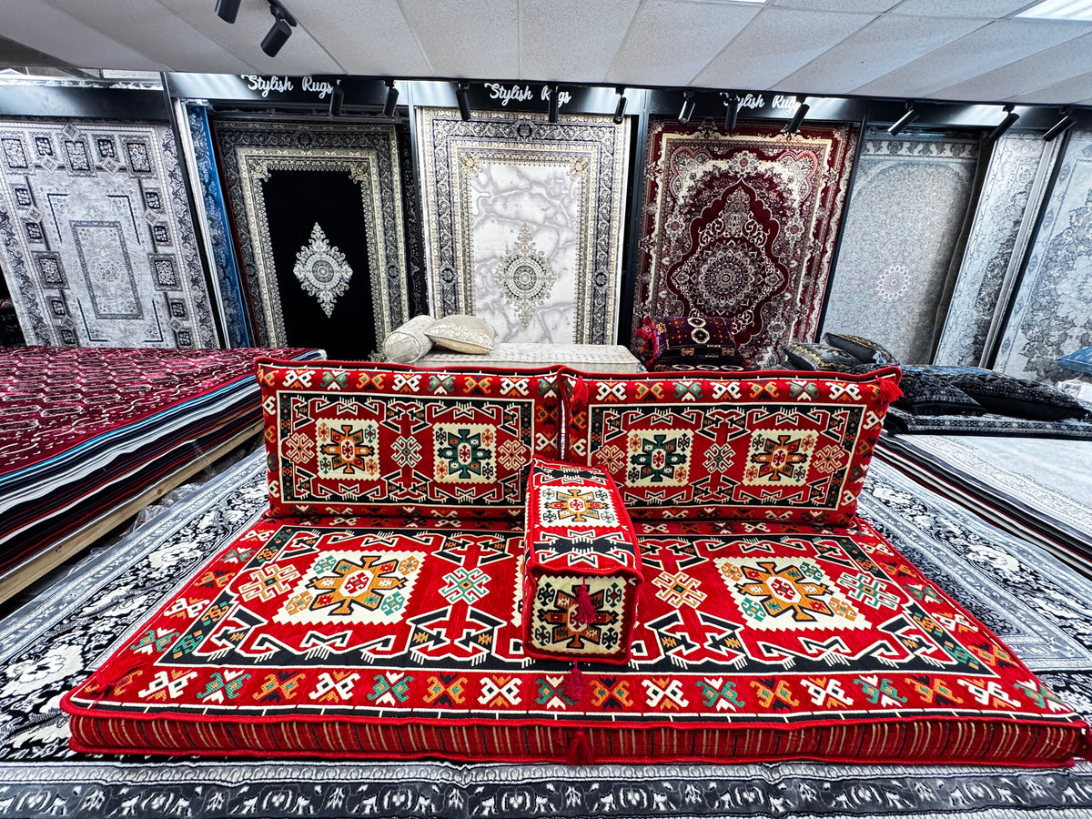 Red Majlis Edition IV · 4-Piece Arabic Floor Sofa Set