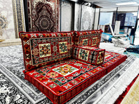 Red Majlis Edition IV · 4-Piece Arabic Floor Sofa Set