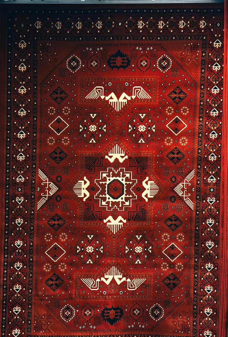 Red & Terracotta Kazak Turkish Rug