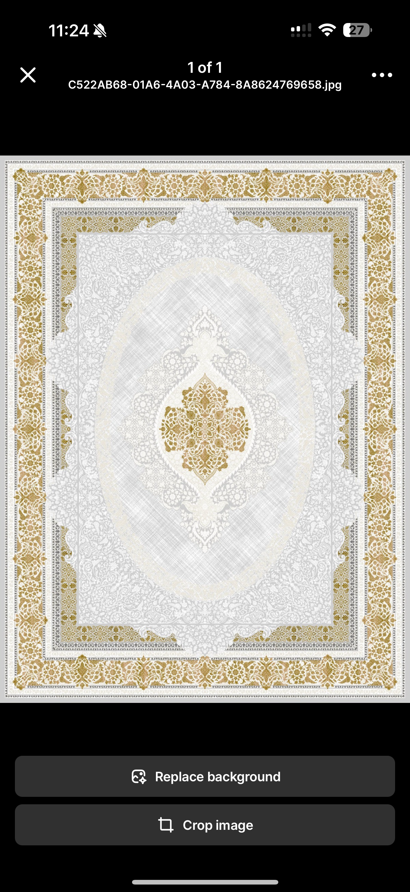 Persian Carpet - Cream & Gold and Cream Background