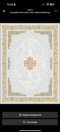 Persian Carpet - Cream & Gold and Cream Background