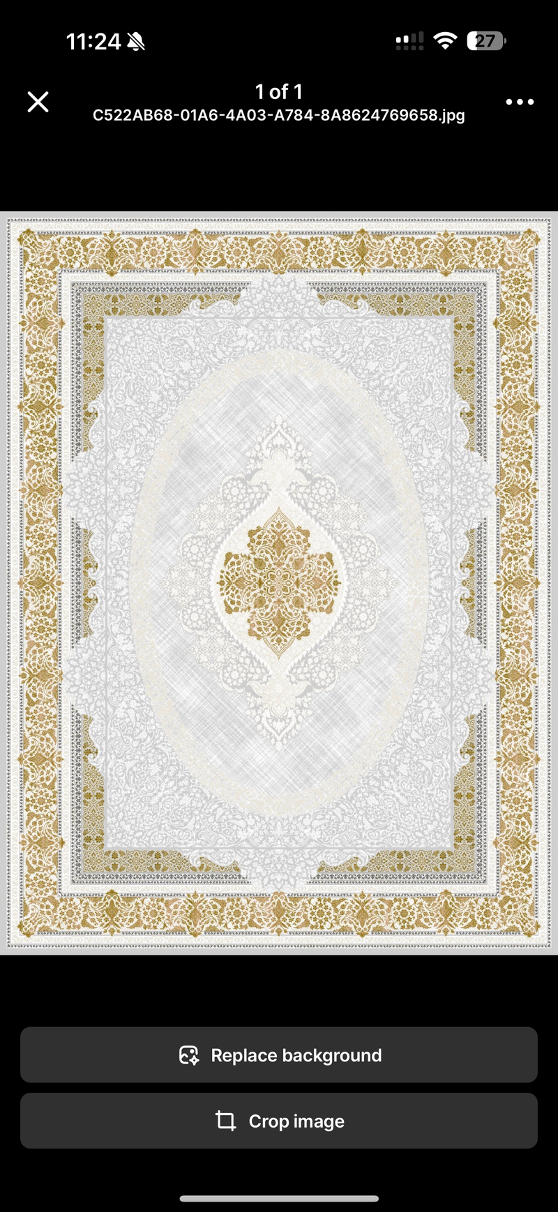 Persian Carpet Cream Gold and Cream Background | Stylish Rugs & Carpets