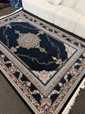 2026 Navy Luxury Traditional Persian Medallion Rug | Stylish Rugs & Carpets
