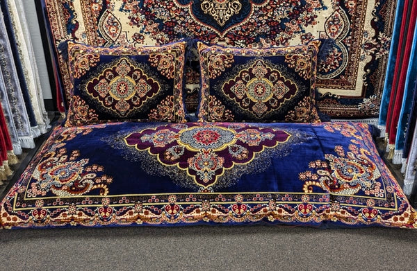 روکش توشک افغانی آبی