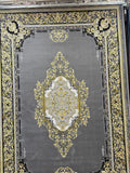 Shah Persian Carpet Dark Gray and Gold Background | Stylish Rugs & Carpets