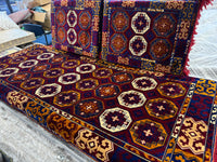 Red Turkmen Design Traditional New Afghan Toshak Set Cover