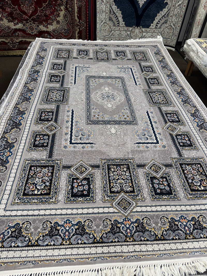 Modern Persian Carpet with Gray Background | Stylish Rugs & Carpets