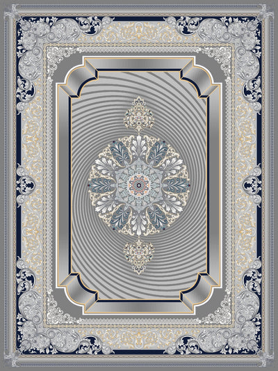 2026 Dark Gray 3D Luxury Modern Rug 1200 Reeds 3M Plus Density | Stylish Rugs & Carpets