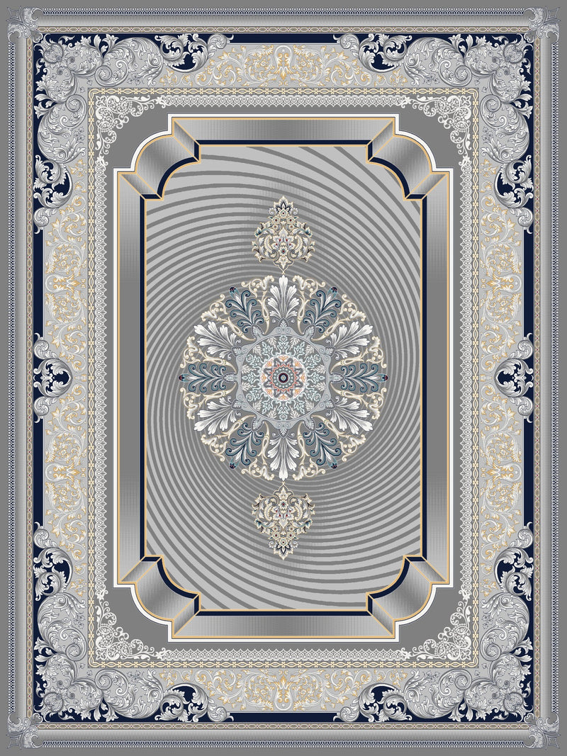2026 Dark Gray 3D Luxury Modern Rug 1200 Reeds 3M Plus Density | Stylish Rugs & Carpets