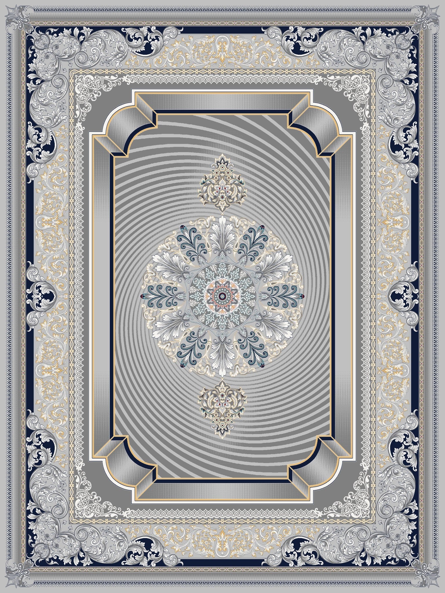 2026 Light Gray 3D Luxury Modern Rug 1200 Reeds | Stylish Rugs & Carpets