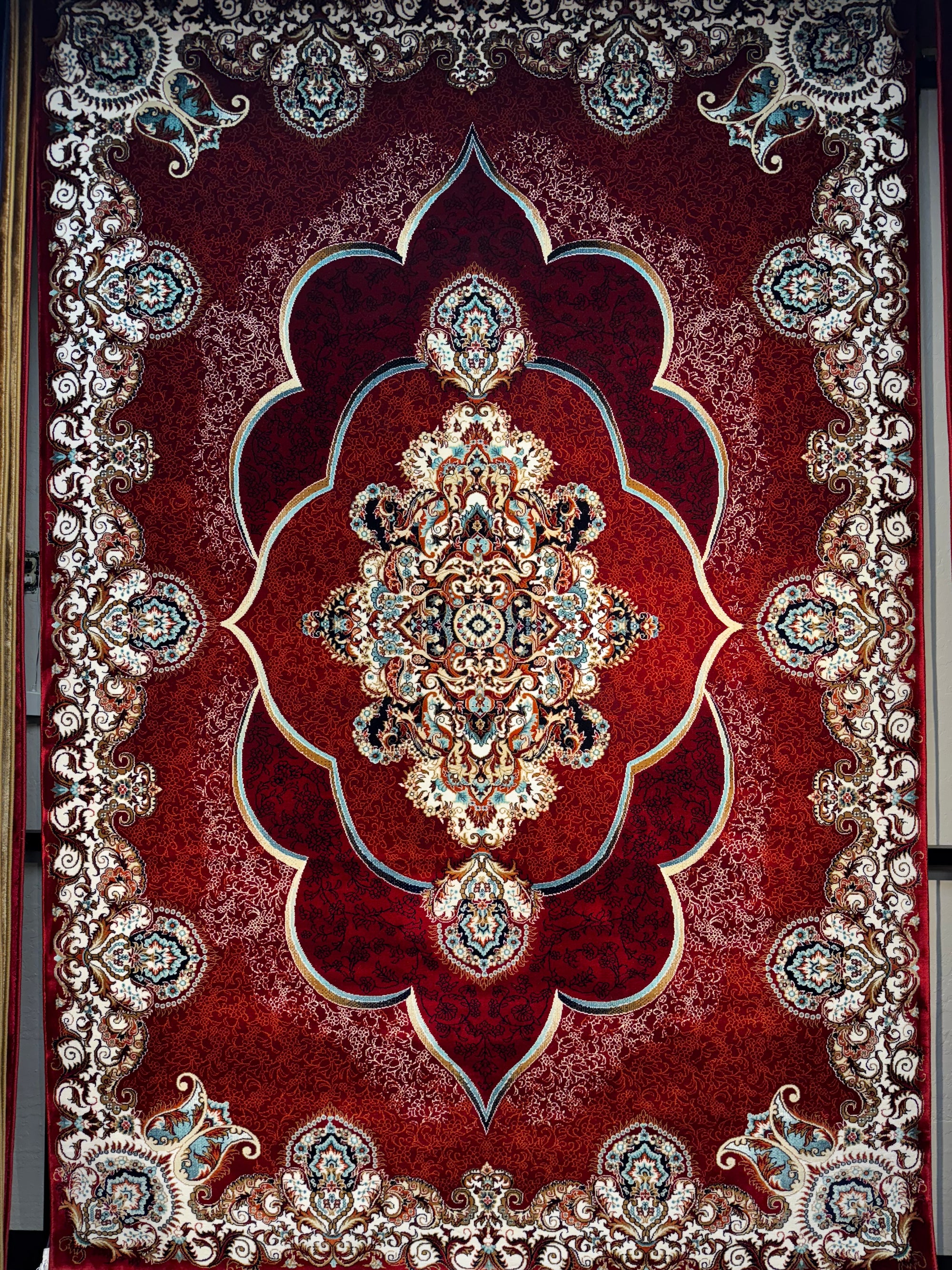 Mafkoor Persian Rug Red — 1200 Reeds | Stylish Rugs & Carpets