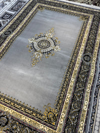 Darbar Persian Carpet Light Gray and Gold Background | Stylish Rugs & Carpets