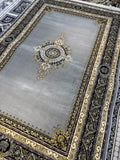 Darbar Persian Carpet Light Gray and Gold Background | Stylish Rugs & Carpets