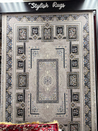 Modern Persian Carpet with Gray Background