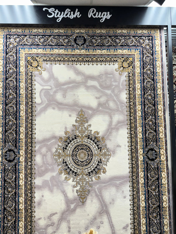 Modern Persian Carpet with Cream Background