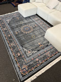2026 Light Gray Luxury Traditional Persian Medallion Rug 1200 Reeds | Stylish Rugs & Carpets
