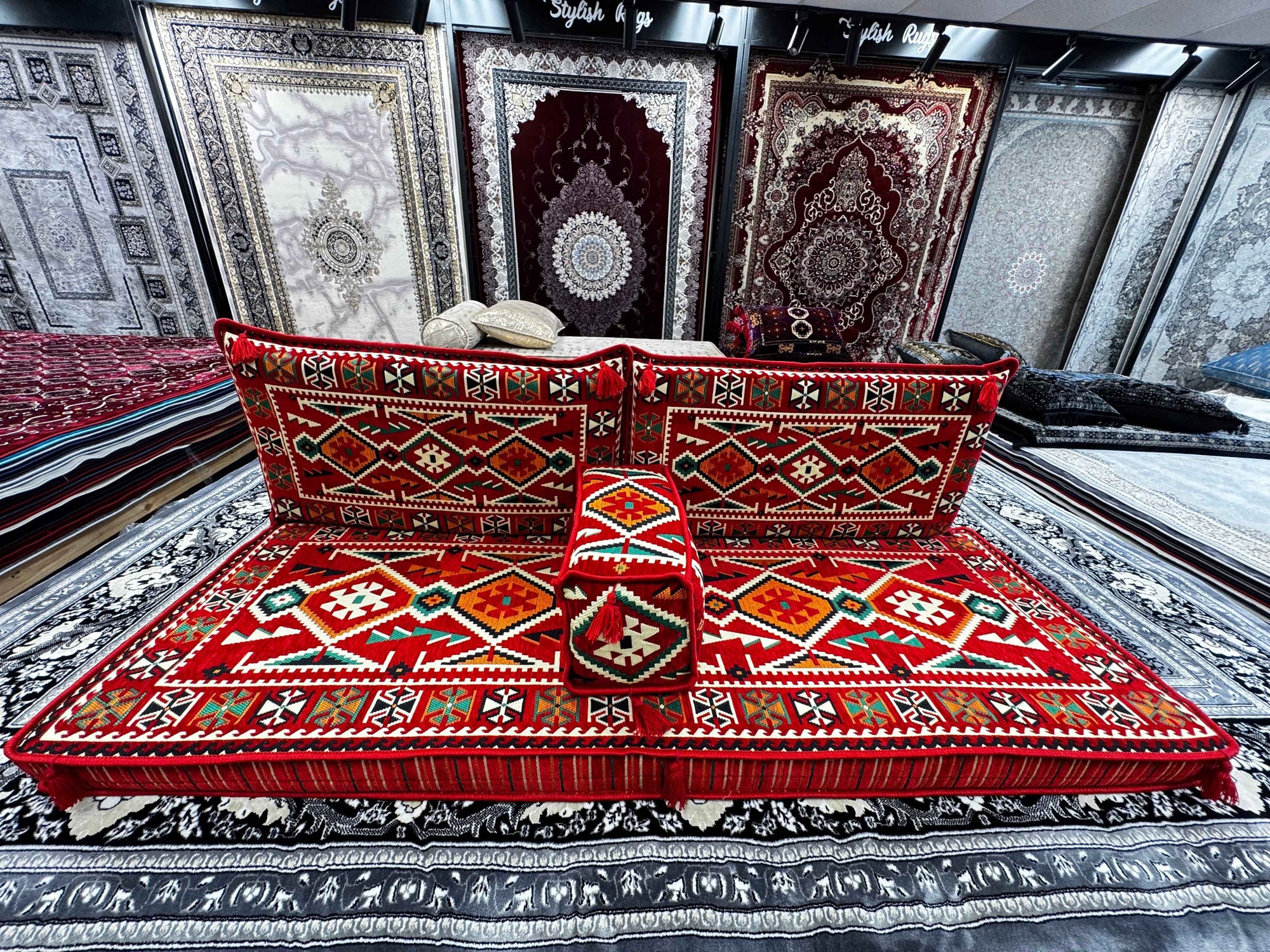 Arabic Majlis Sofa, Arabic Floor Seating, Arabic Couches, Arabic Jalsa, Balcony Floor Sofa, Arabic Living Room Furniture