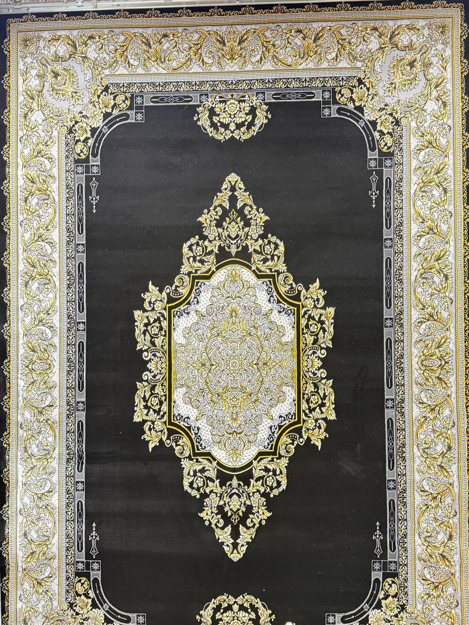 Shah Persian Carpet Dark and Gold Background | Stylish Rugs & Carpets