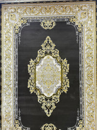Shah Persian Carpet Dark and Gold Background | Stylish Rugs & Carpets