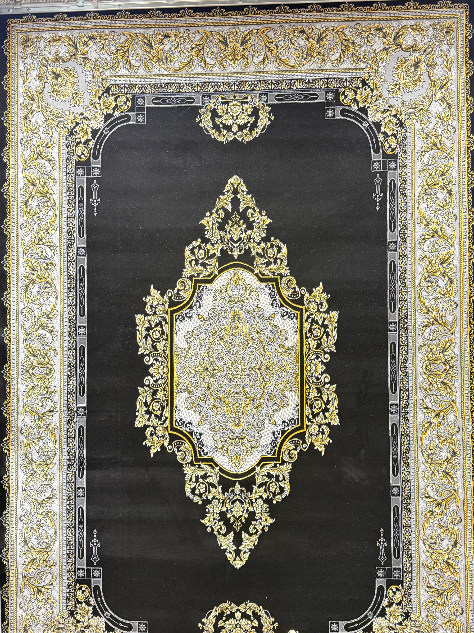 Shah Persian Carpet Dark and Gold Background | Stylish Rugs & Carpets