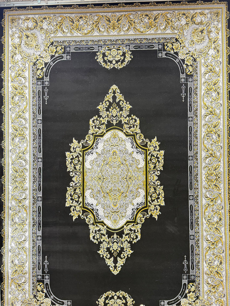 Shah Persian Carpet Dark and Gold Background | Stylish Rugs & Carpets