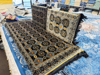 Black Gray Gold Design Traditional New Afghan Toshak Set Cover