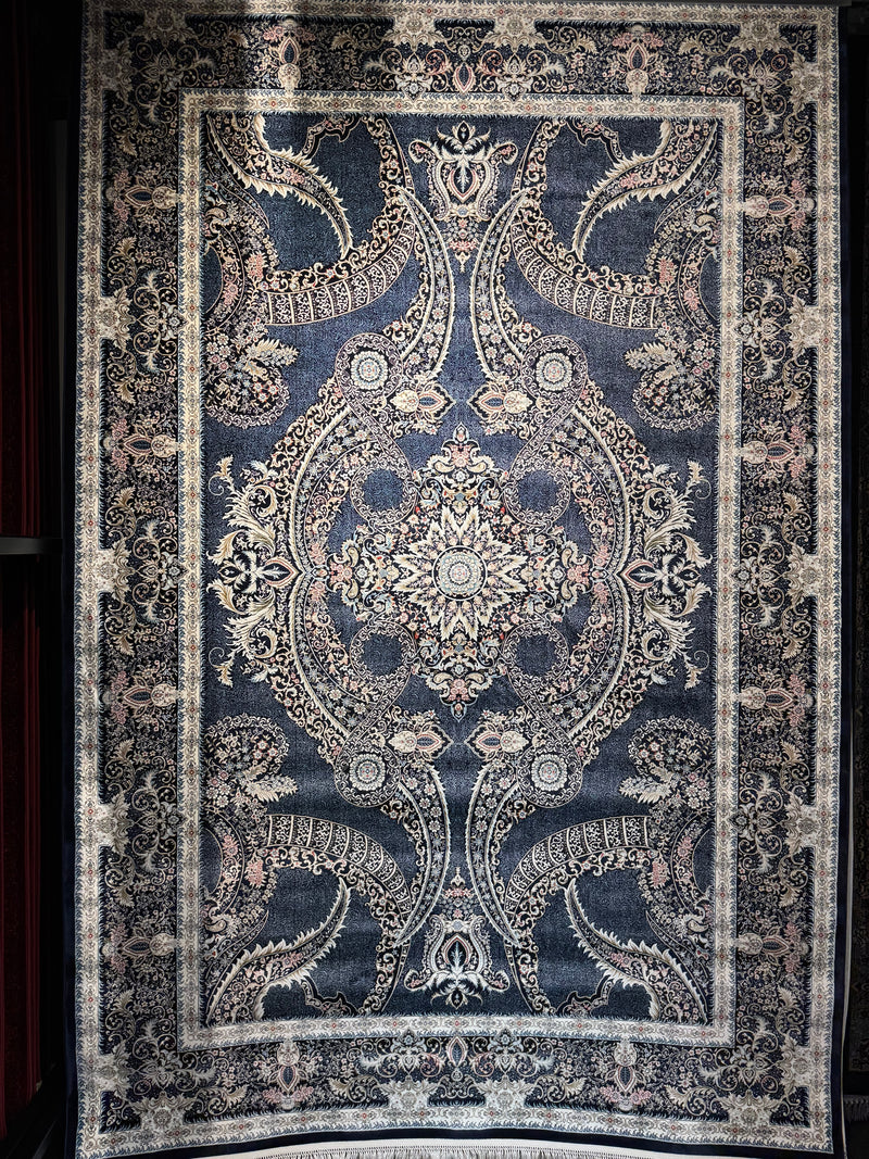 Kashan Navy Persian Design Rug 2 Million Points | Stylish Rugs & Carpets