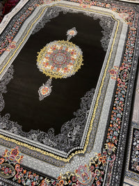 Shah Persian Carpet with Black Background