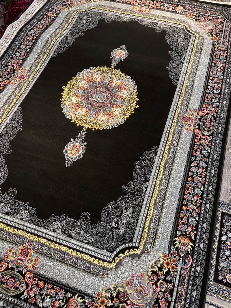 Persian Carpet Black and Cream Background | Stylish Rugs & Carpets