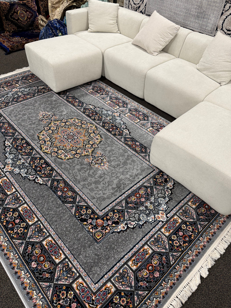 2026 Light Gray Luxury Traditional Rug 1200 Reeds | Stylish Rugs & Carpets