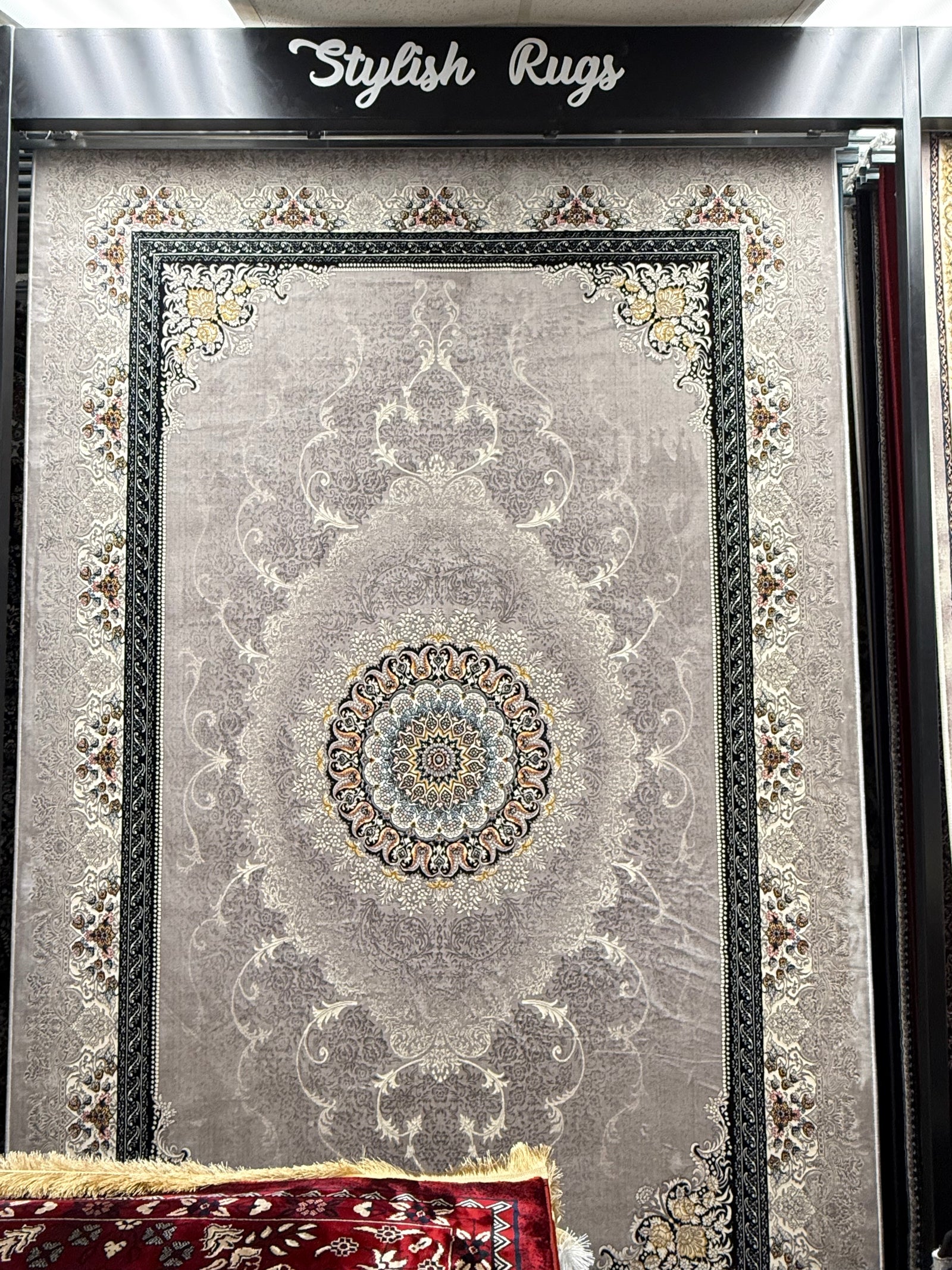 Classic Persian Carpet with Gray Background | Stylish Rugs & Carpets