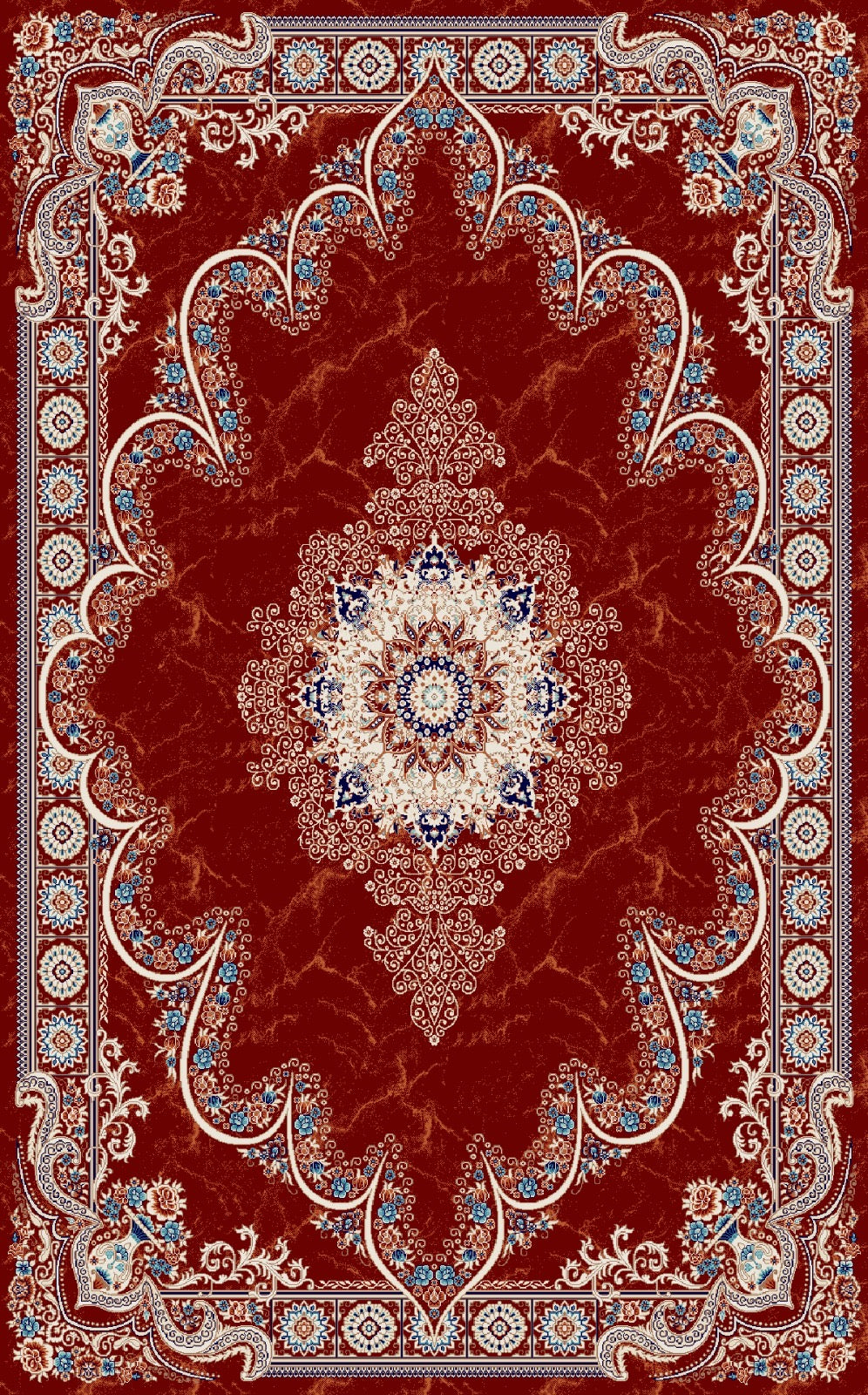 Star Kashan Persian Rug Red — 1200 Reeds | Stylish Rugs & Carpets