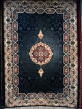 Navy Persian Design Rug — 1200 Reeds | Stylish Rugs & Carpets