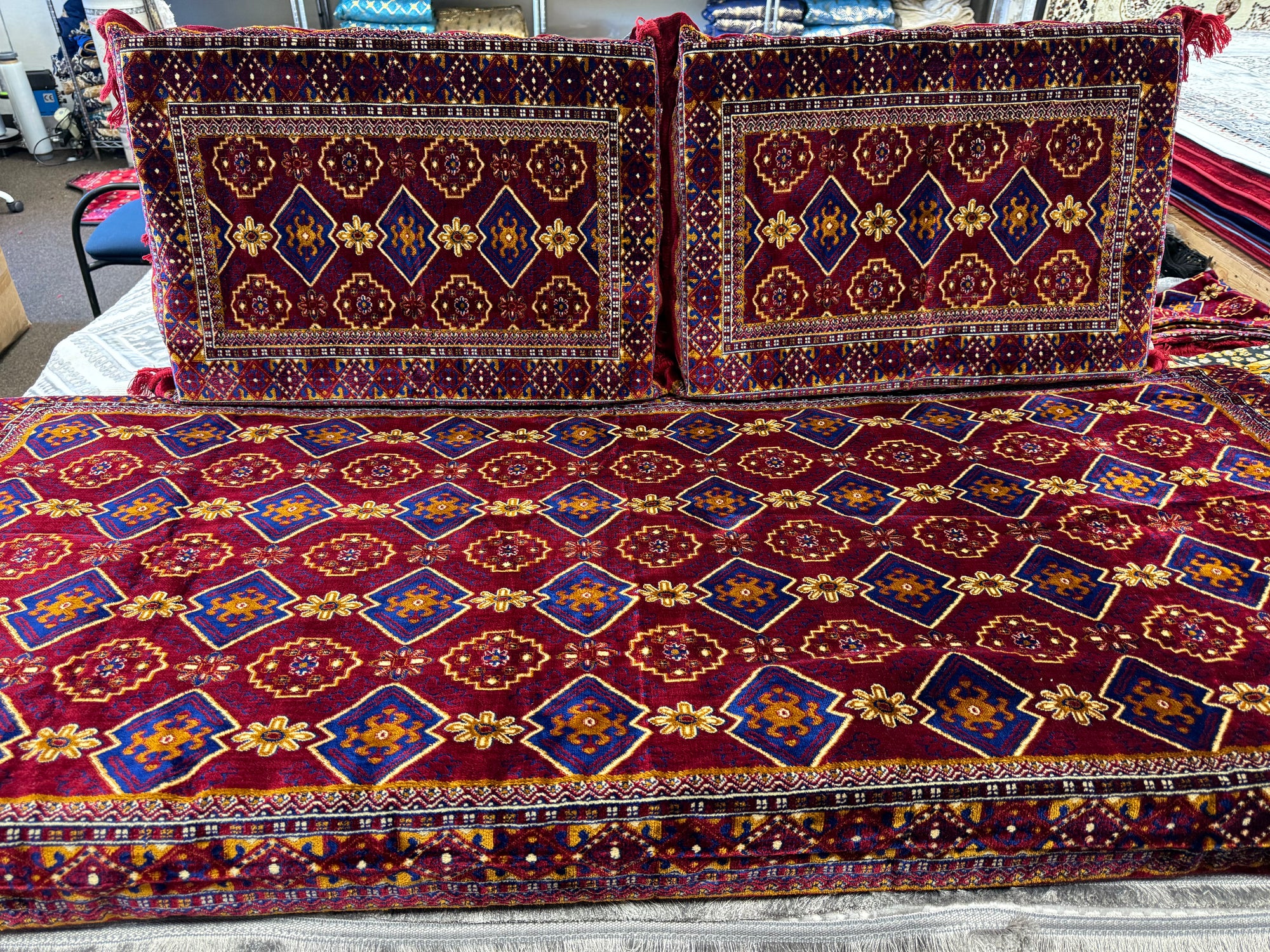 Red Traditional New Afghan Toshak Set Cover