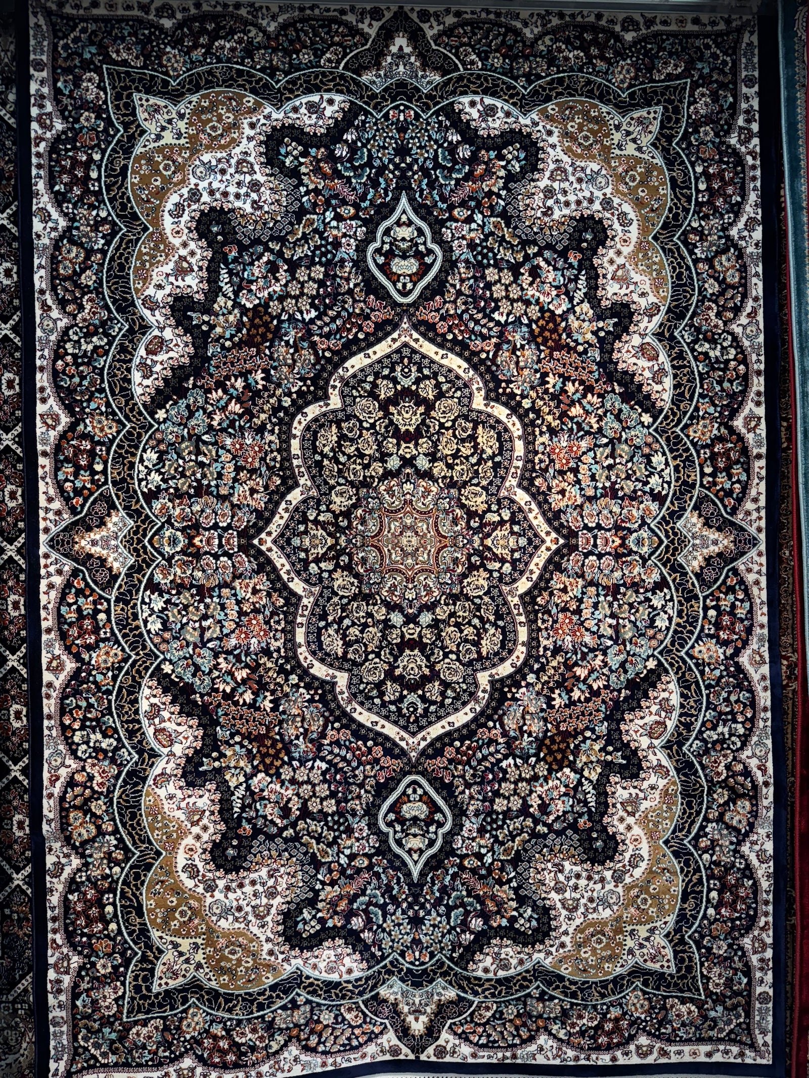 Kashan Persian Rug Navy — 1200 Reeds | Stylish Rugs & Carpets