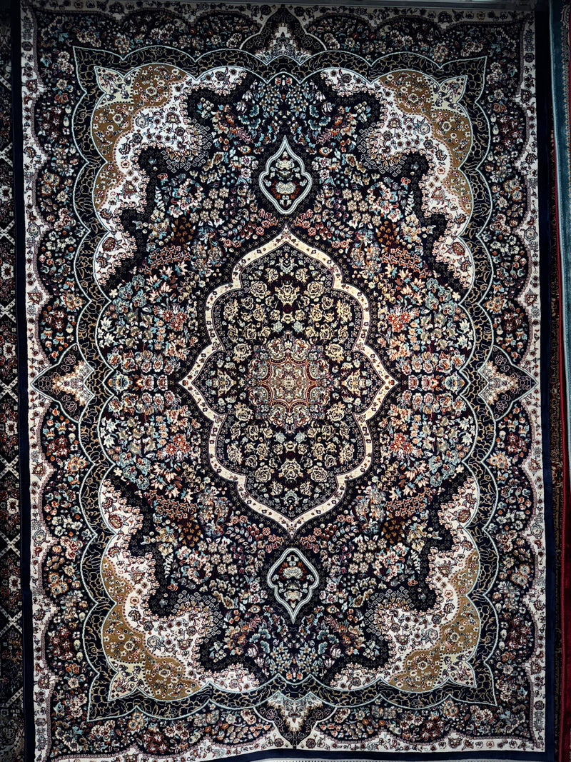 Kashan Persian Rug Navy — 1200 Reeds | Stylish Rugs & Carpets
