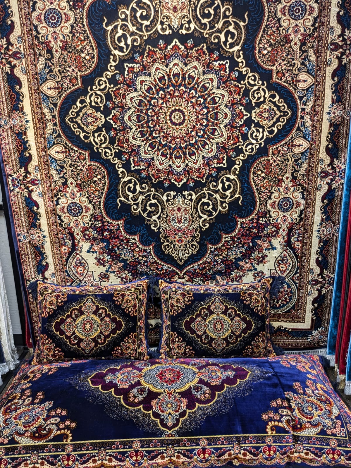 Blue Afghan Toshak Cover | Stylish Rugs Sacramento