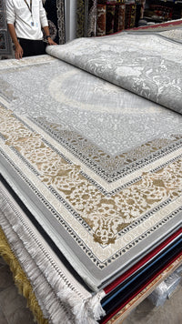 Persian Carpet - Cream & Gold and Cream Background