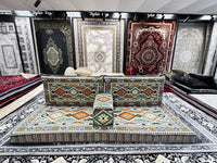 Gray Luxurious Majlis 4-Piece Arabic Floor Sofa Set